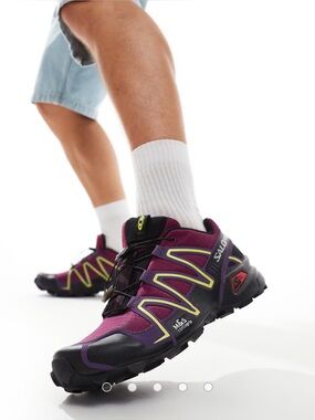 Salomon unisex Speedcross Trail Running Shoes - Purple Womens 7.5 Mens 6